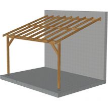 Jardinatoire - Toit de terrasse 4x3 - Pente 30% - Bois massif traité CL3 Marron - Durable + Vis