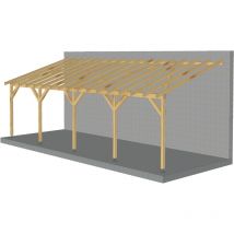 Jardinatoire - Toit de terrasse 8x3 - Tuilable pente 30% - Bois massif - Robuste Sans la visserie et sans les pieds de poteaux
