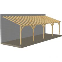 Jardinatoire - Toit de terrasse 9x3 - Tuilable pente 30% - Bois massif - Robuste + Vis