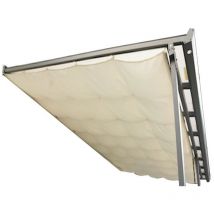 Toit terrasse Habrita TT3050AL+RT en aluminium coloris gris anthracite 15,38m2 avec rideau d'ombrage extensible