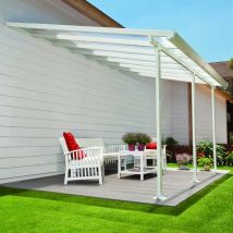 Chalet&jardin - Toit couv terrasse feria 3 x 4m - Blanc - Canopia By Palram