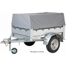 Toldo alto 30cm pvc 156x100cm para remolque de carga