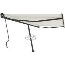 Jinlefu - Furniture Limited - Toldo de pie retráctil manual crema 400x300