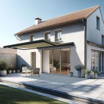 Intersun - Toldo cofre gata 4,10x3,50 m (Manual - Gris antracita estructurado RAL7016ST - Crudo)
