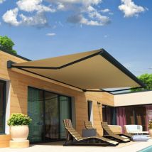 Intersun - Toldo cofre gata 5,00x3,50 m (Manual - Gris antracita estructurado RAL7016ST - Crudo)