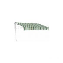 Brico Dea - Toldo Enrollable Con Cuadradillo En Aluminio 300X200 Verde/Blanco Sangiorgio
