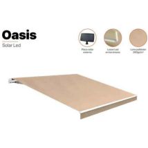 Wasabi - Toldo Exterior Enrollable 4x2,5 Beige - Luces Led - Poliéster