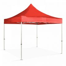 Toldo plegable de aluminio de 3x3m en color rojo