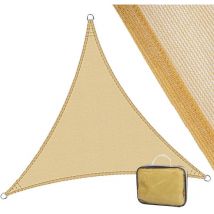 Ldk Garden - LOLAhome Toldo Vela de Sombra 3,5x3,5x3,5 m Triangular Arena. Fibras Alta resistencia 200gr/m² hdpe, Protección uv, Transpirable. Para