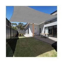 Suinga - Toldo vela rectangular impermeable poliéster 4 x 6 m, gris165 gr/m2 uv para jardin