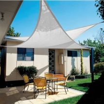 Papillon - Auvent triangulaire pour voile d'ombrage de jardin 3,6x3,6x3,6 mètres Blanc