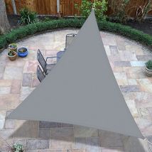 Litreve - Vela De Sombra Triangular 3 x 3 x 3 m Tela De Sombra Protección contra Rayos uv para Terraza Al Aire Libre Jardín - Gris