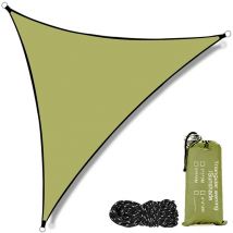 Jn.songs - Toldo Vela de Sombra Triangular Impermeable Resistente a Los Rayos uv para Patio Exterior Jardín - 3x3x3m Verde