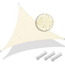 Toldo Vela Triangular , Vela de Sombra de pes Impermeable al Agua, 95% de Protección uv paraJardín, Patio, Balcón, Terraza Beige - 5x5x5m