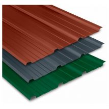 Tôle bac acier 0.50 mm prélaquée multiusage elda Coloris: Vert ral 6005 - Dimension: 2100 x 840 mm - 1.76 m²