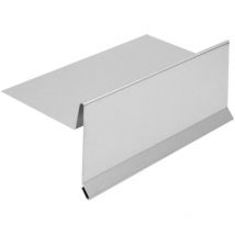 Tôle de rive sans rainure d'eau en aluminium 200cm, 1 pièce Tôle de rive argentée pour un drainage optimal du toit, accessoires de gouttières, tôle