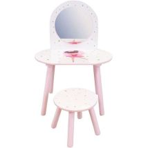Toeletta Con Sgabello - Danza Ballerina - Fun House - H.48 X L.60 X P.40 / H.27 X L.28 X P.28 Cm
