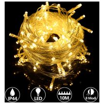 10m 100 led Lichterkette Wasserdicht Beleuchtung weihnachtslicht Leuchte Vorhang.Warmweiß - Tolletour