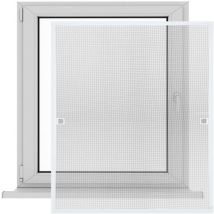 80x100CM Moustiquaire fenêtre Aluminium moustiquaire à gaze protection uv imperméable moustiquaire à cadre Blanc - Tolletour