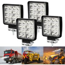 Rechteck led Arbeitsscheinwerfer IP67 Wasserdicht 12V 24V led Scheinwerfer für LKW.Offroad. suv. ATV.traktor Rückfahrscheinwerfer 48W 4 Stück
