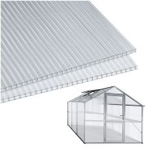 14 Plaque de polycarbonate creux 4 mm. Plaques alvéolaires en polycarbonate 10.25 m². Plaques à double paroi polycarbonate alvéolaire résistant aux