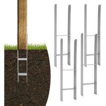 Tolletour - Pfostenanker Pfostenschuhe Langlebig Pfosten Pfostenträger Zum Einbetonieren Materialstärke 4.75 mm Vierkantholzpfosten fuer Pfosten 4x