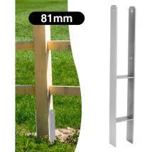 Tolletour - Pfostenanker Pfostenschuhe Langlebig Pfosten Pfostenträger Zum Einbetonieren Materialstärke 4.75 mm Vierkantholzpfosten fuer Pfosten 2x