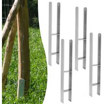 Tolletour - Pfostenanker Pfostenschuhe Langlebig Pfosten Pfostenträger Zum Einbetonieren Materialstärke 4.75 mm Vierkantholzpfosten fuer Pfosten 4x
