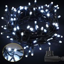 Tolletour - 20M led Lichterkette Weihnachtsdeko Beleuchtung IP44 Außen Innen Party Garten 8 Modi 200LEDs Kaltweiß