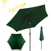 Tolletour - Parasol - parasol jardin, parasol deporté, parasol de balcon - 270 cm Vert, Parasol de plage