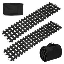2X Planches de traction en matériau tpr, (80 cm) pour véhicules tout-terrain comme les voitures, les pick-up, les suv, les camping-cars, sur la