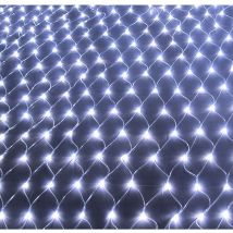 TolleTour LED Lichternetz Deko Lichtervorhang Außenlichterkette Lichterkette Beleuchtung 4.5x1.6M Kaltes Weiß