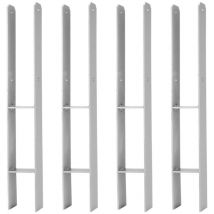 TolleTour 4X Ancres H support poteau Carport Ancre poteau galvanisé à chaud longue durée 91MM