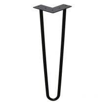 4x Hairpin Legs Möbelbeine Tischläufer schwarz Hairpin Legs 2 Bügel. für Esstisch 30cm - Tolletour