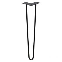 Tolletour - 4x Hairpin Legs Möbelfüße Tischläufer schwarz Hairpin Legs 2 Bügel. für Esstisch 40cm