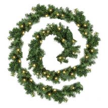TolleTour 5M Guirlande de Noël. Guirlande de décoration de Noël avec lumières LED. Guirlande Sapin Artificiel.Couronne de noël