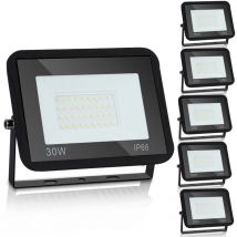 5X led Fluter Flutlicht Strahler 30W Scheinwerfer Baustrahler Außen Lampe IP65 Warmweiß - Tolletour