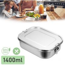 Tolletour - 1400ml Brotdose Metall Brotdose Thermobehälter Lunchbox bpa frei Edelstahl