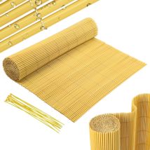 Tolletour 90x1000cm Pvc Sichtschutzmatte Bambus Sichtschutz Garten Sichtschutzzaun Balkon Zaun Windschutz Balkonverkleidung Bambus