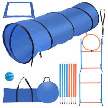 Tolletour - Agility sport pour chien Agility Kit d'équipement slalom Agility pour chiens. tunnel. zone repos équipement complet set 5pcs