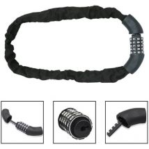 Vingo - swanew Fahrradschloss Zahlencode 6mm Stahlkettenglieder 5-stelliges Zahlenschloss Kettenschloss Fahrrad Schloss E-Bike Motorradschloss, 120cm