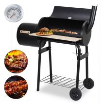 Tolletour - Barbecue à charbon de bois,BBQ Fumoir Barbecue Barbecue à charbon de bois Avec thermomètre,Noir