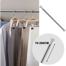 Barre à Tension de Douche Sans Percer Barre de serrage en acier inoxydable Barre télescopique 140-260cm - Tolletour