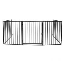 TolleTour Barrière de sécurité Barrière de porte Barrière pour chiots Barrière de sécurité pour enfants en métal Cheminée Barrière pour chiens