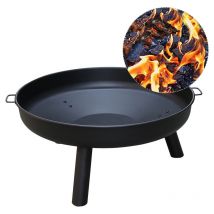 TolleTour Bol de feu Corbeille à feu 82cm Corbeille à plantes fond de dentelle Foyer avec poignées