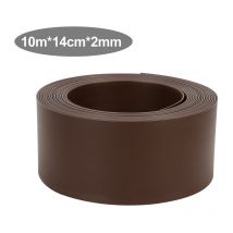 Bordure de jardin en pe Bordurette de jardin flexible Bordure de pelouse 2mm pavé marron 1000x14x0.2cm - Tolletour