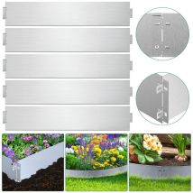 Bordure de pelouse Clôture de parterre Bordure de gazon Grille pour plantes Clôture métallique Délimitation de parterre 100x18cm 40m - Tolletour