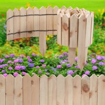 Bordures de jardin en bardage bois Bordure de tonte 200101.5cm Marron clair - Tolletour