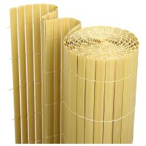Tolletour - Brise-vue Canisse pvc pour jardin balcon terrasse. Bambou(80 x 500 cm)