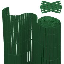 Tolletour - Brise-vue Canisse pvc pour jardin balcon terrasse. Vert(80 x 400 cm)